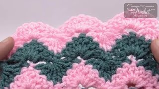 Crochet Catherine Wheel Stitch Wave Stitch  EASY  The Crochet Crowd [upl. by Tireb]