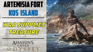 Artemisia Fort  Kos  War Supplies amp Treasure Location  AC ODYSSEY [upl. by Nihsfa]