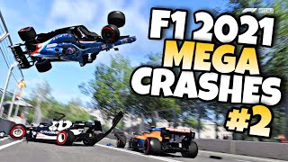 F1 2021 MEGA CRASHES 2 [upl. by Ardelle]