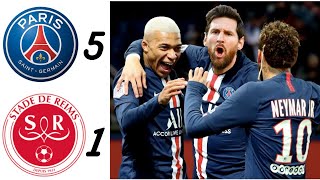 PSG vs REIMS 5−1 All Gоals amp Extеndеd Hіghlіghts Messi 2021 [upl. by Yrreiht]