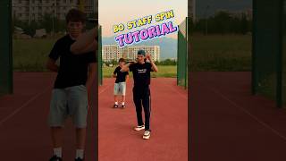 Bo staff spin tutorial Class for beginners Трюки с палкой Обучалка🎯 bostaff shorts [upl. by Nahtan143]