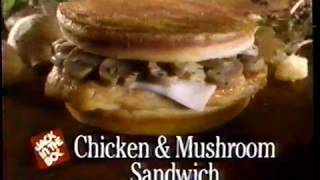 1991 Jack In the box Chicken Mushroom Sandwich TV Commercial [upl. by Lucius]