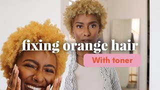 Fixing Orange Hair after bleaching at home [upl. by Lotsirb220]