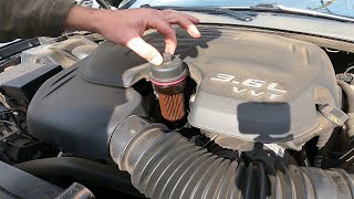 How to change the oil and oil filter on 2012 chrysler 300 36l [upl. by Harsho]