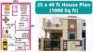 25 x 40 Ghar Ka Naksha II 25 x 40 House Plan  25 x 40 House Plan  1000 Sq Ft House Plan [upl. by Donny]