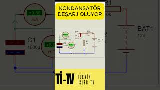 KONDANSATÖRÜN ŞARJ VE DEŞARJ ANİMASYONU shorts shortvideo elektrik electricity electronic [upl. by Riobard]