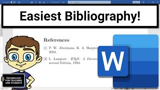 Easiest Bibliography Creator  Microsoft Word Researcher for Word 365 [upl. by Oicnevuj355]