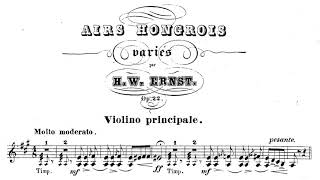 Airs hongrois variés Op22 By Heinrich Wilhelm Ernst with Score [upl. by Legir]