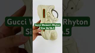 Gucci Womens Rhyton With Gucci Logo Shoes Size 36365  ‎528892 DRW00 9522 prelovedtreasures [upl. by Gnuh]