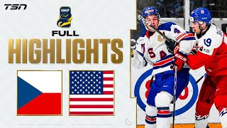 Czechia vs USA FULL HIGHLIGHTS  2024 World Junior Championship [upl. by Evanne]