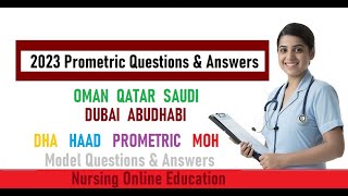 2023 Prometric Questions amp Answers for Nurses Prometric QATAR OMAN SAUDI  HAADDHA Part 4 [upl. by Ceciley969]