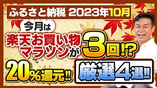 【ふるさと納税】2023年10月速報今月お得なふるさと納税ポータルサイト4選 [upl. by Nodnyl]