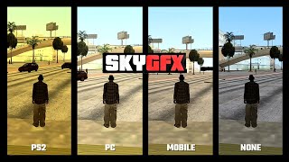 Nueva versión del SkyGFX móvil  GTA San Andreas modloader [upl. by Hpesojnhoj]