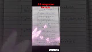 All Integration formulas integration maths grade 12education apexacademy santoshsir [upl. by Raseta414]