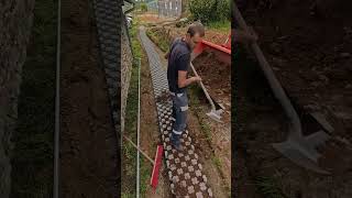 Laying Permeable Pavers in 42 seconds paverstone construction [upl. by Alyks]