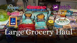 Large COSTCO ALDI SPROUTS amp KROGER GROCERY HAUL w PRICES SeptemberOctober Couponing Deals [upl. by Healy]