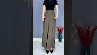 Fashion cool loose high waist wide leg pantskirt for women [upl. by Ojaras]