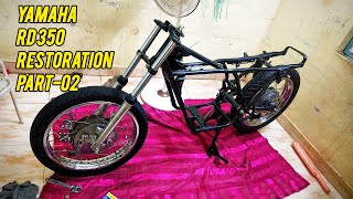 Yamaha Rd 350 Resoration Part02 Assembly of Chassis [upl. by Reinertson]