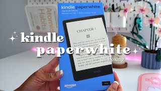 Kindle Paperwhite signature edition🐰 aesthetic unboxing accessories setup  features [upl. by Farman]