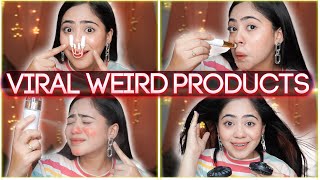 Testing Most Viral amp Weird Internet Beauty Products  Nose Shaper Nano Face Mist  Does it Works🤔 [upl. by Arec53]