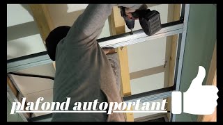 comment faire un plafond autoportant placo ba13  petit plafond autoportant de salle de bain [upl. by Wadesworth815]