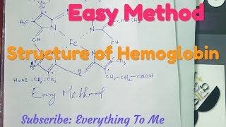 How to draw structure of Hemoglobin easy method  Everything To me [upl. by Cavan]