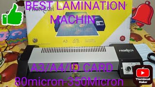 Best A3 lamination Machine Unboxing amp Review Sabse Sasta Lamination Machine For Business A3A4 Doc [upl. by Aphra]