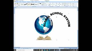 Global School logo design Ms word 2007 [upl. by Damahom]