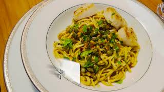 Seared Scallops with pasta [upl. by Yatnoj]