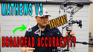 Mathews V3 Broadhead Long Distance Accuracy Test QAD Exodus VS Grim Reaper Micro Hades Pro [upl. by Screens]