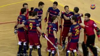 HIGHLIGHTS HOQUEI PATINS OK Liga FC Barcelona LassaCP Vilafranca 32 [upl. by Rozina309]