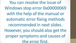 Fix Windows Stop Error 0x00000069 [upl. by Aisinut]