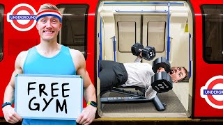 I Opened a FREE GYM on a Moving Train [upl. by Cassaundra]