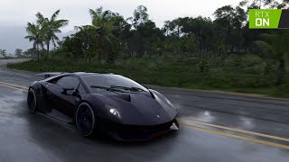 LAMBORGHINI SESTO ELEMENTO  FORZA EDITION  RAINY ROADS  FORZA HORIZON 5  4K  RTX ON [upl. by Oigile326]