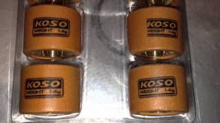 High Performance KOSO Variator Set with copper Rollers14g [upl. by Vassell523]