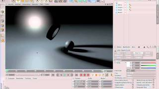 CINEMA 4D Tutorial Lichtquellen Lichtfarben und Lichtintensität  Teil 01 [upl. by Xonk140]