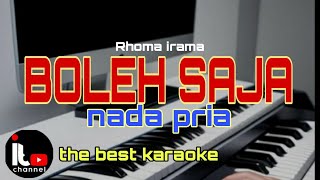 BOLEH SAJA karaoke nada pria [upl. by Sikleb]