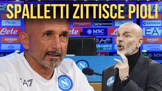 Milan Napoli Spalletti zittisce Pioli davanti a tutti 🤫 [upl. by Dnalerb]