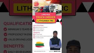 LongHaul Truck Driver Jobs in Lithuania  €6065 Daily Earnings [upl. by Thorma]