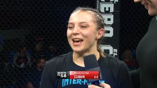 Invicta FC 58 Magdalena Czaban PostFight Interview [upl. by Pollard]