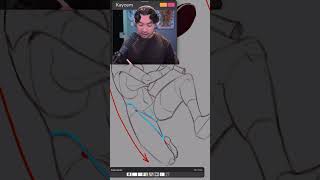 Common mistake when drawing dynamic legs  kaycem on Twitch [upl. by Llerrut]