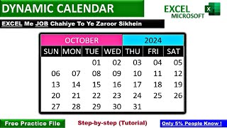 How to Make a Calendar in Ms Excel for Unlimited Years [upl. by Hobard841]