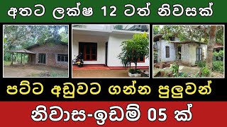 පට්ට අඩුවට නිවාසඉඩම් 5ක්  Aduwata idam gewal  House for sale  Land sell  Sm Home  2024 [upl. by Aikehs736]