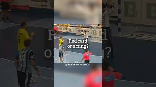 Red card or acting for handball matchhandball handball rules handballredcard [upl. by Irrek]