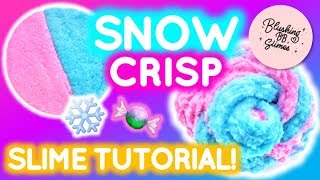 BLUSHINGBB COTTON CANDY SNOW CRISP SLIME TUTORIAL ❄️ I EXPOSE MY OWN RECIPE 😱 [upl. by Somerset]