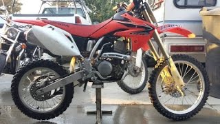 2008 Honda CR150R Oil and Transmission Fluid Change [upl. by Eedak]