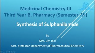 Synthesis Of Sulphanilamide [upl. by Bernita]