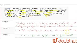 Based on the following thermochemical equations H2OgCsrarrCOgH2g [upl. by Litnahs930]