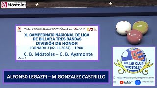 ALFONSO LEGAZPI – MGONZALEZ CASTRILLO LIGA ESPAÑA DIV HONOR 2425 J3 02112024 1500 [upl. by Hnao744]