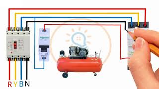 Air compressor wiring diagram 3 phase  auto cut off switch for air compressor [upl. by Primaveras]